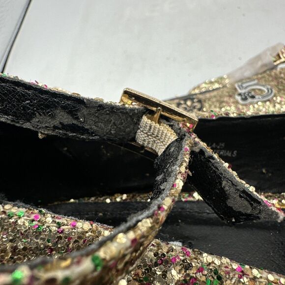 NEW Cape Robbin Pointy Toe Glitter Embellished Chunky High Heel Ankle Strap 8.5 - Picture 11 of 14